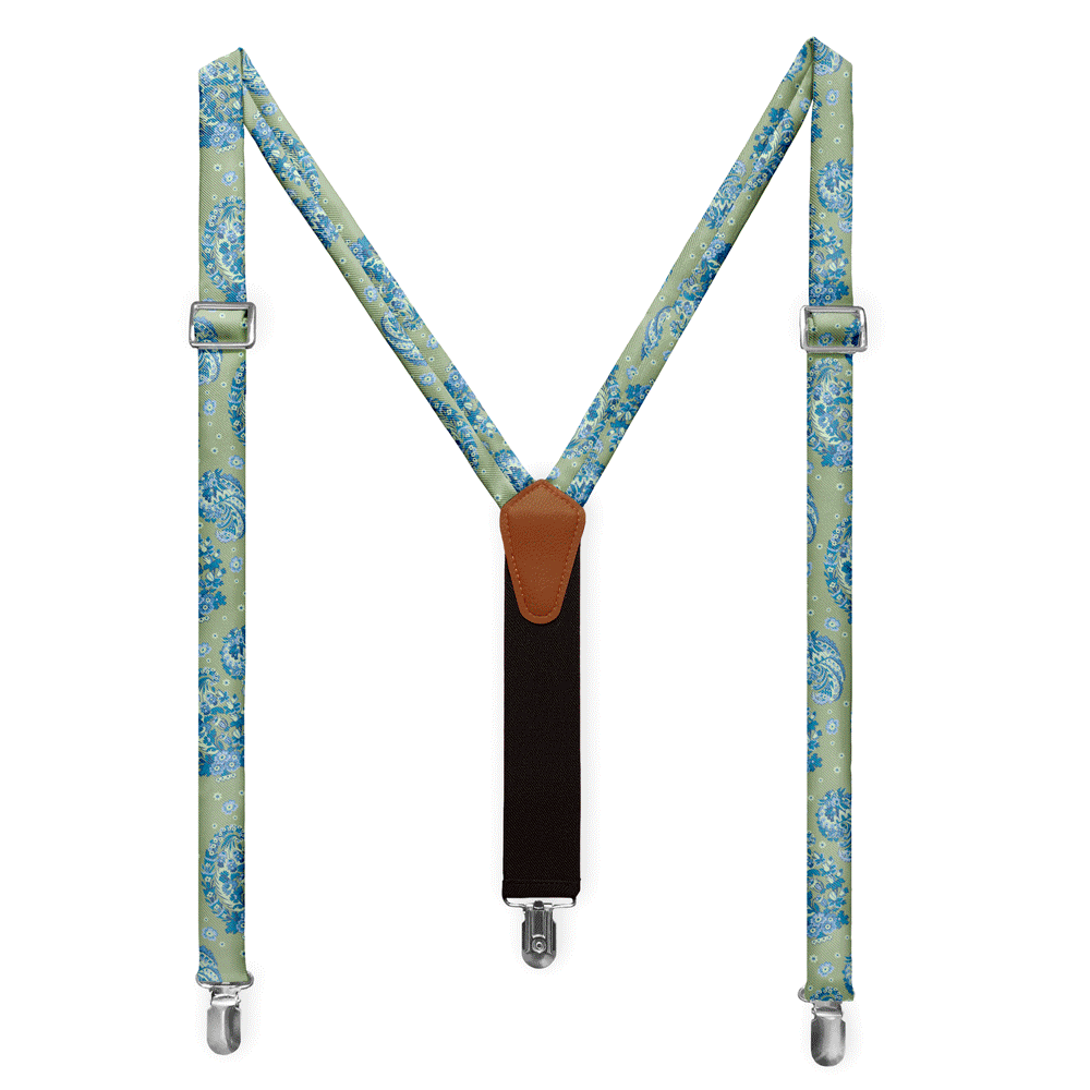 Floral paisley suspenders in various changing color palettes