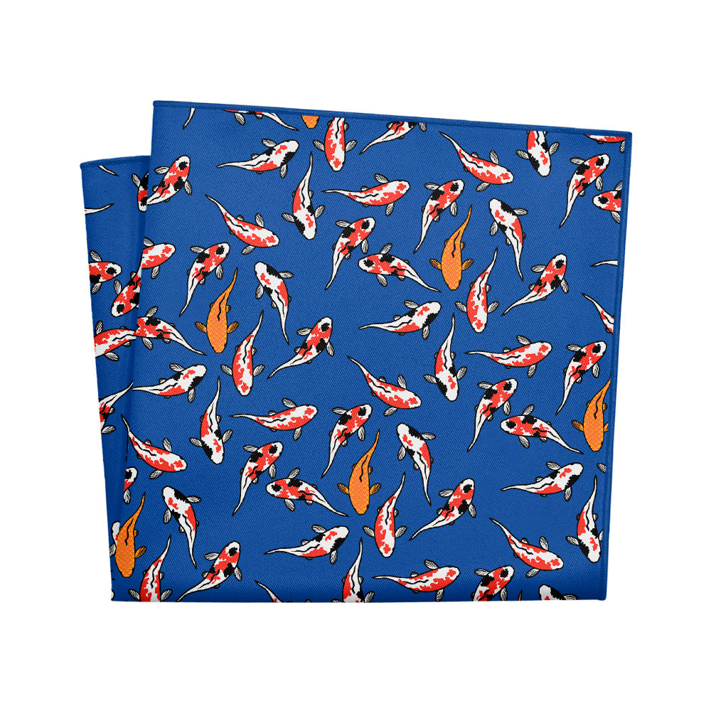 Koi Fish Pocket Square - 12" Square - Knotty Tie Co.