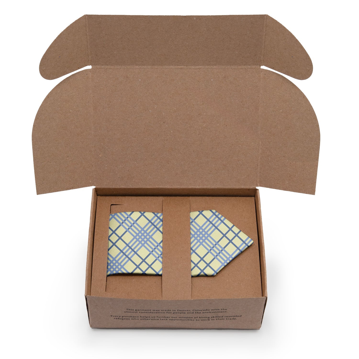 Manhattan Plaid Necktie - Packaging - Knotty Tie Co.
