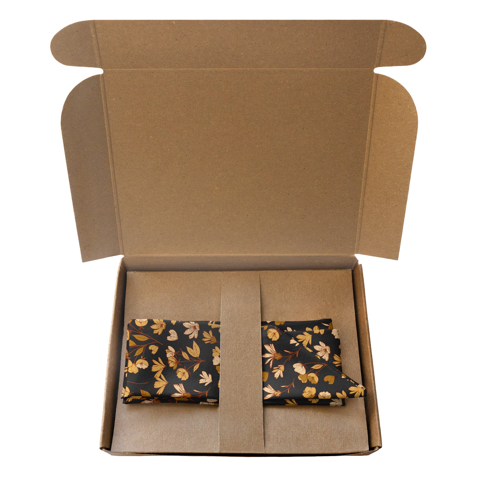 Midnight Floral Hair Scarf - Packaging - Knotty Tie Co.