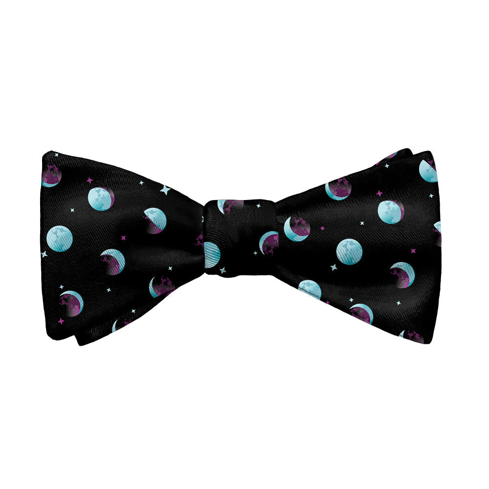 Mini Moons Space Bow Tie - Adult Standard Self-Tie 14-18" -  - Knotty Tie Co.