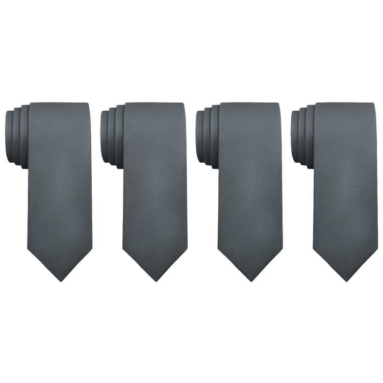 Grey groomsmen neckties