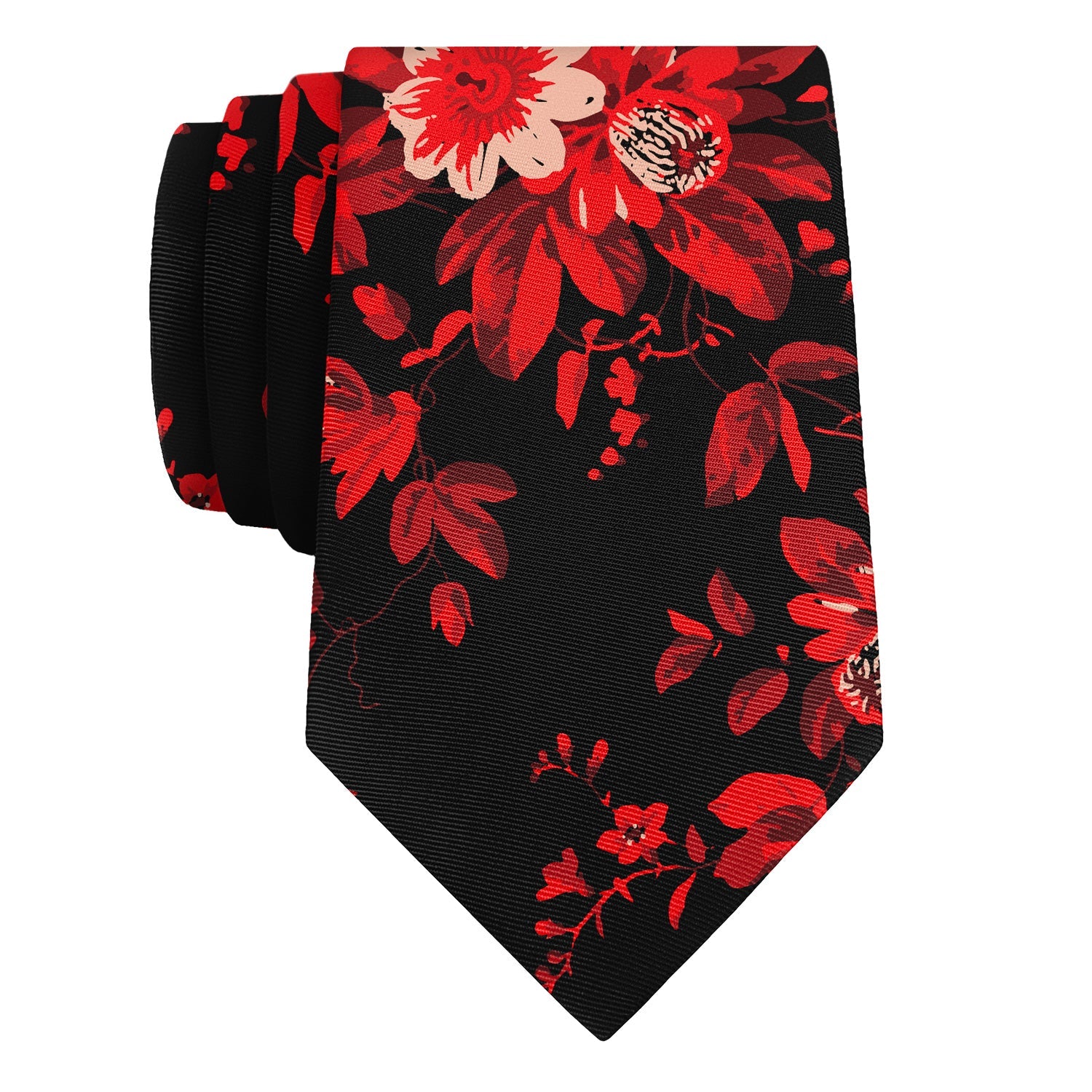 Noir Floral Necktie | Skinny, Knotty, Classic Widths