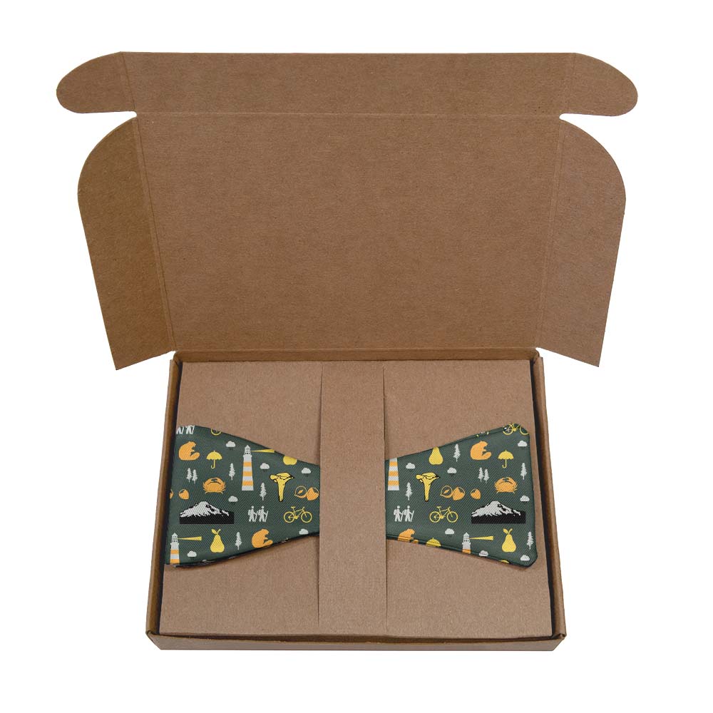 Oregon State Heritage Bow Tie- Kraft Gift Box Packaging - Knotty Tie Co.