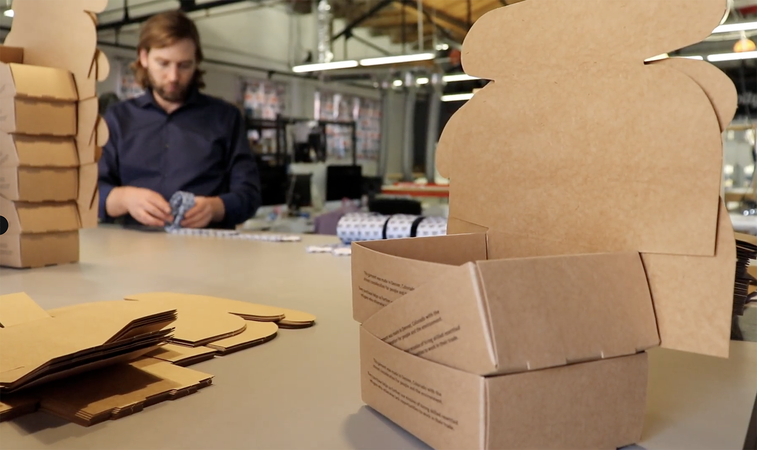 Custom Ties being packaged for shipment