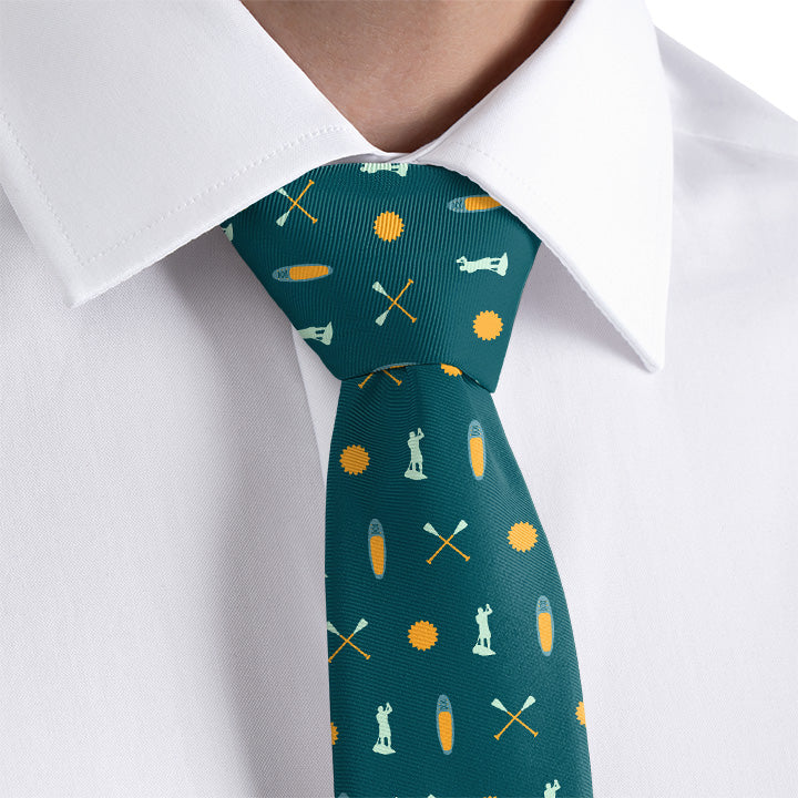 Paddleboarding Necktie - Rolled - Knotty Tie Co.
