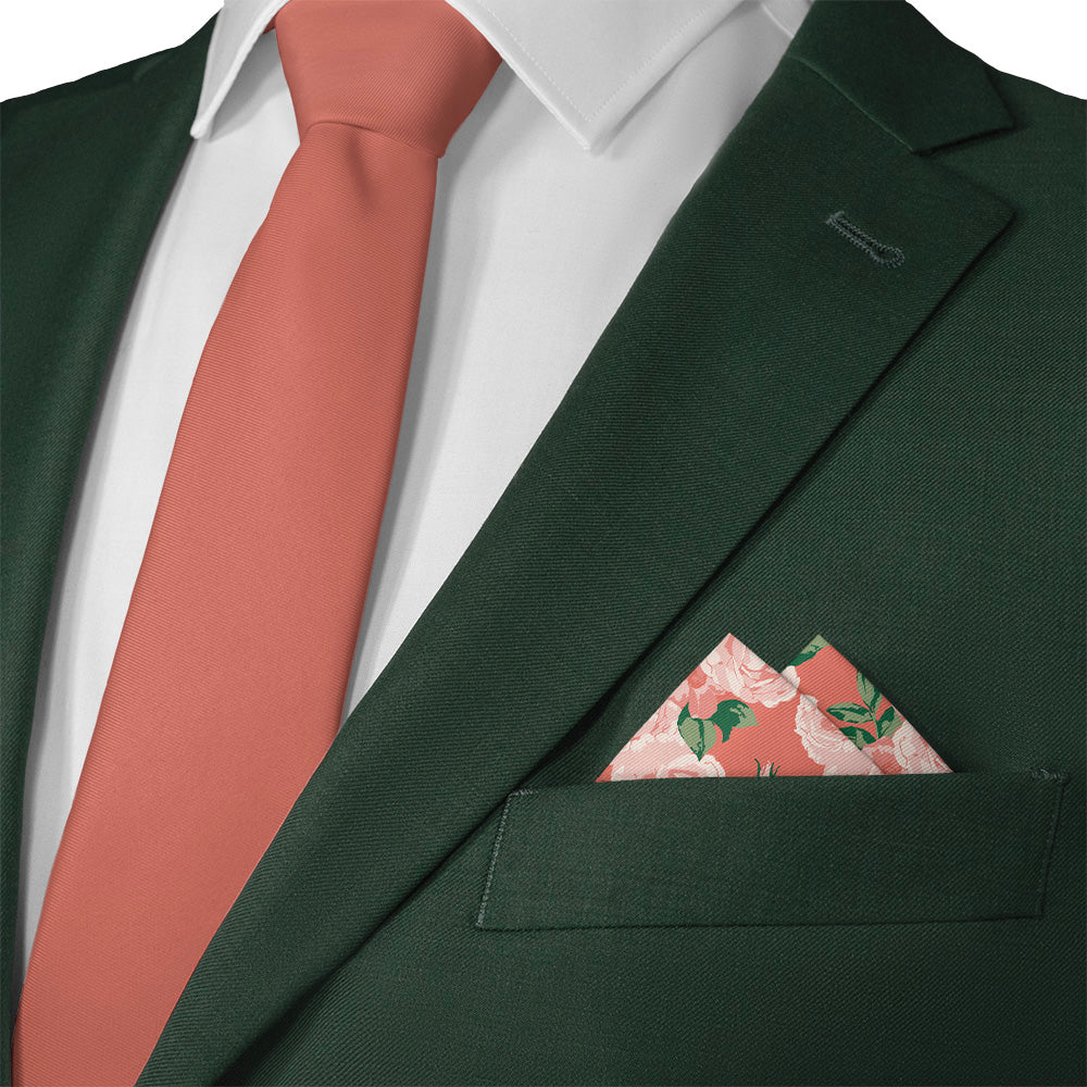 Paeonia Pocket Square - 12" Square - Knotty Tie Co.