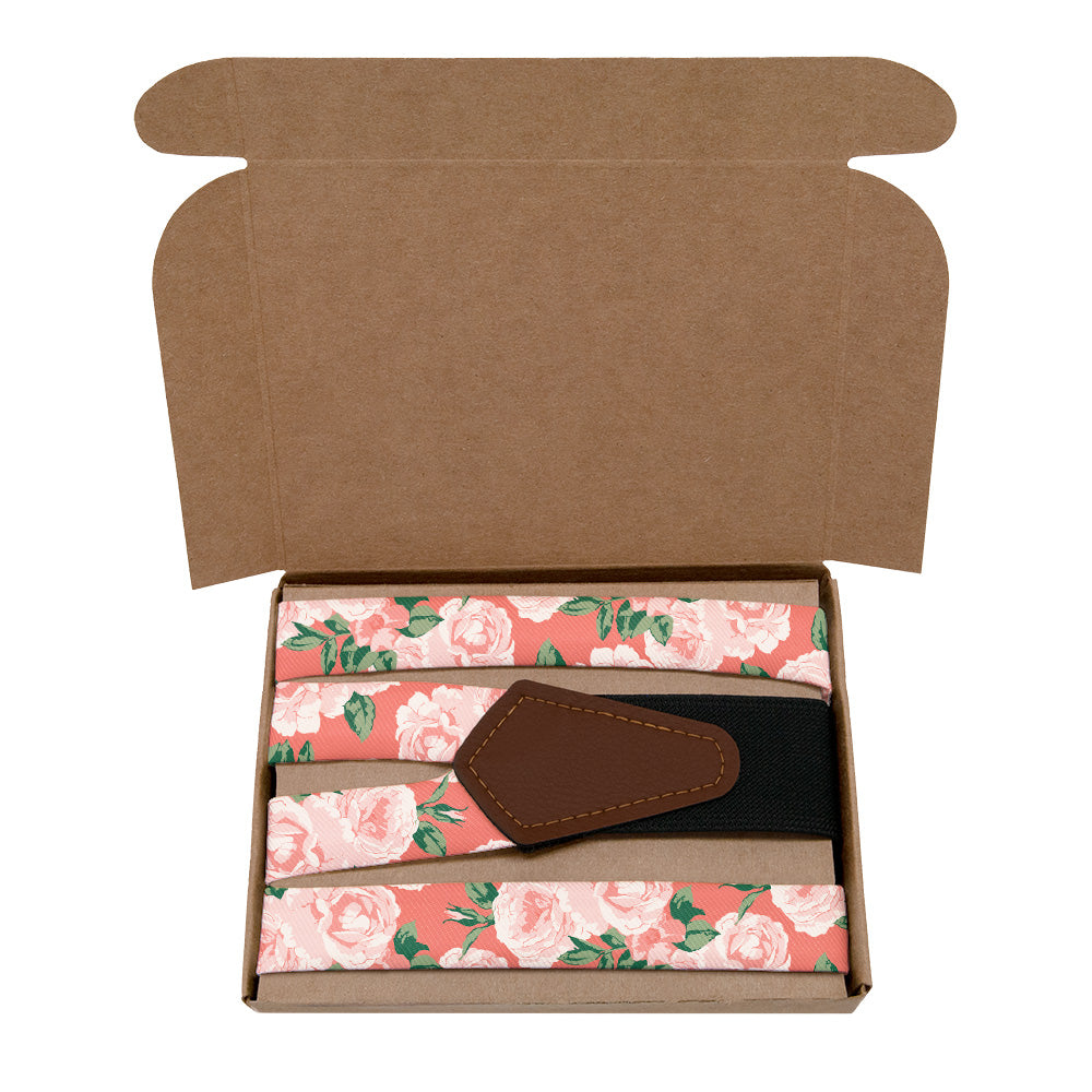 Paeonia Suspenders - Kraft Gift Box Packaging - Knotty Tie Co.
