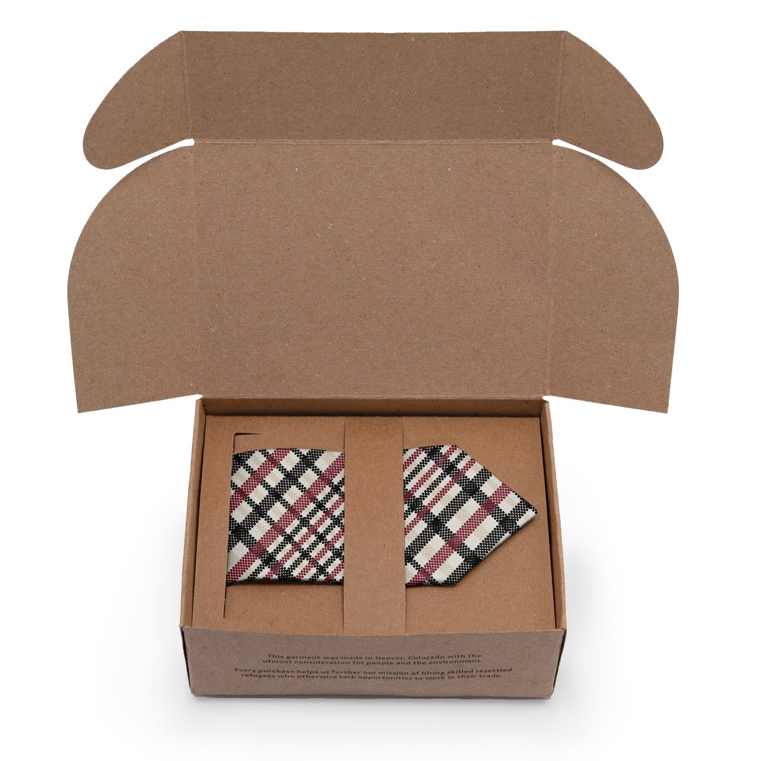 Potter Plaid Necktie - Packaging - Knotty Tie Co.