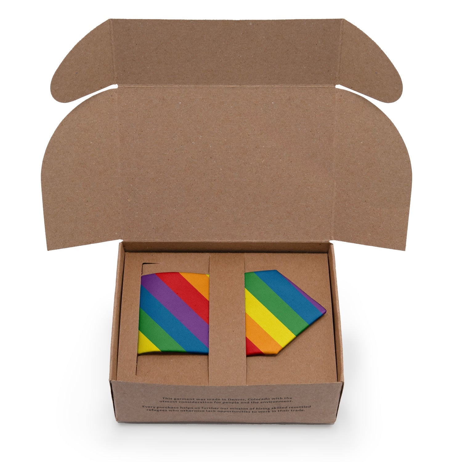 Pride Flag Necktie - Packaging - Knotty Tie Co.