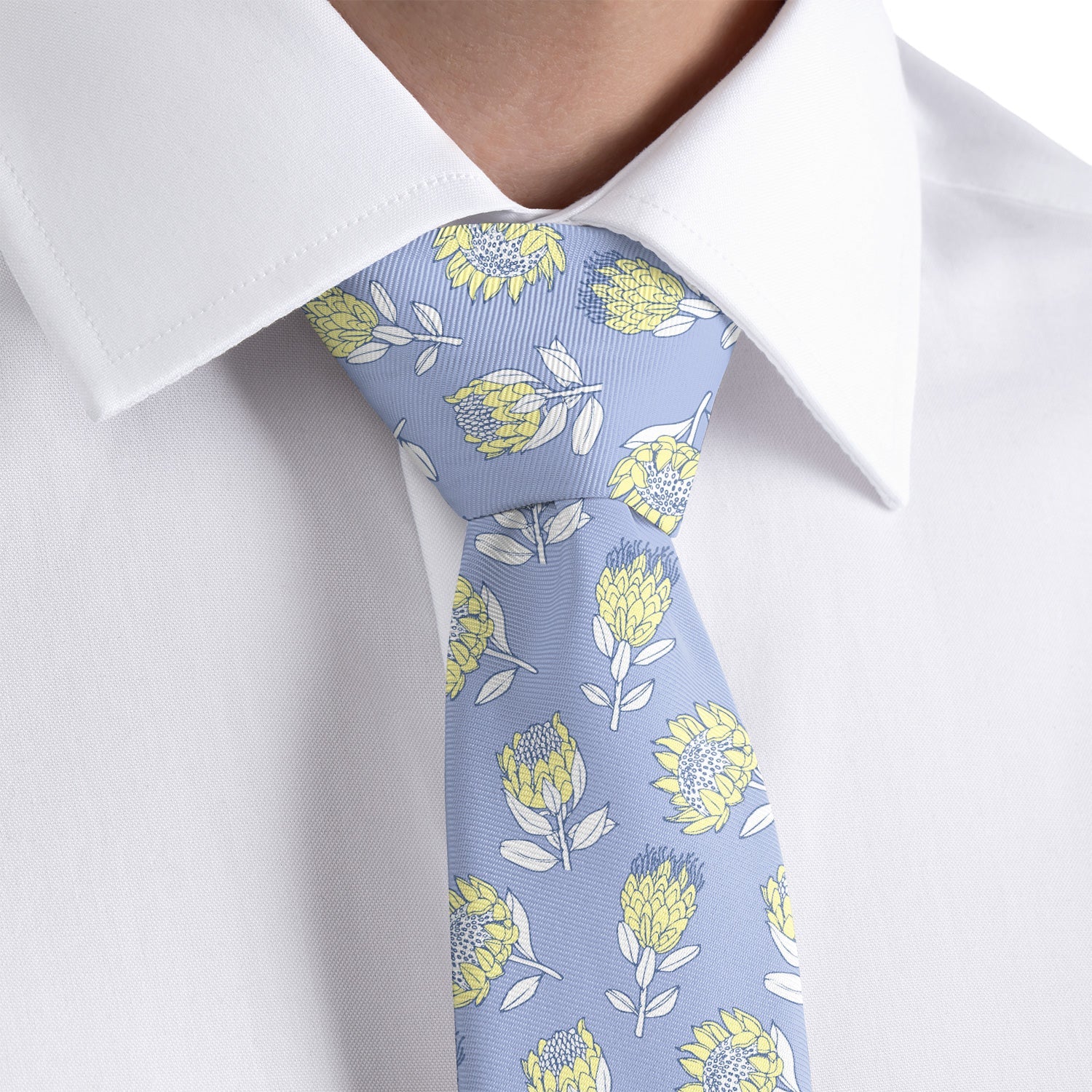 Protea Floral Necktie - Rolled - Knotty Tie Co.