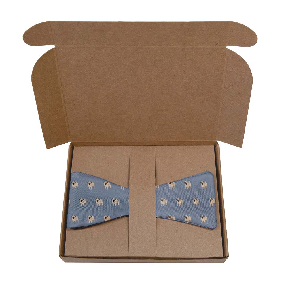 Pug Bow Tie- Kraft Gift Box Packaging - Knotty Tie Co.