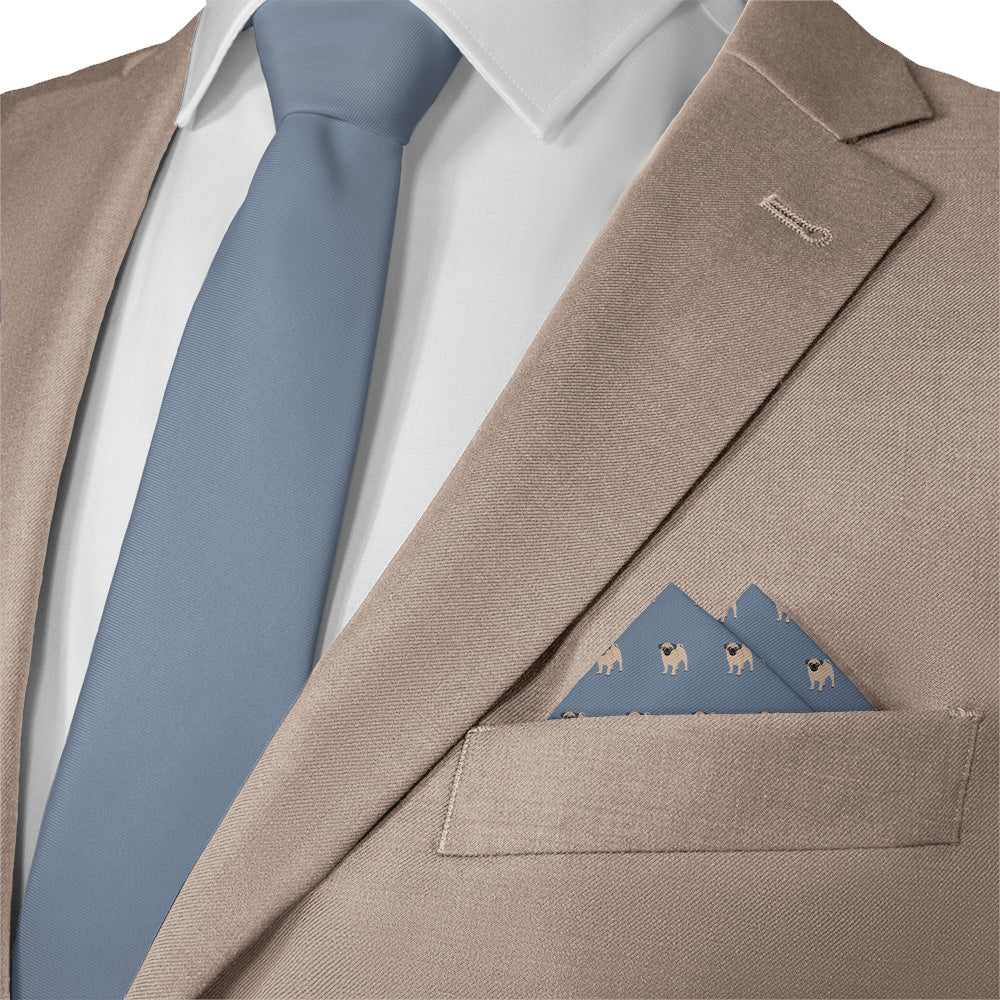 Pug Pocket Square - 12" Square - Knotty Tie Co.