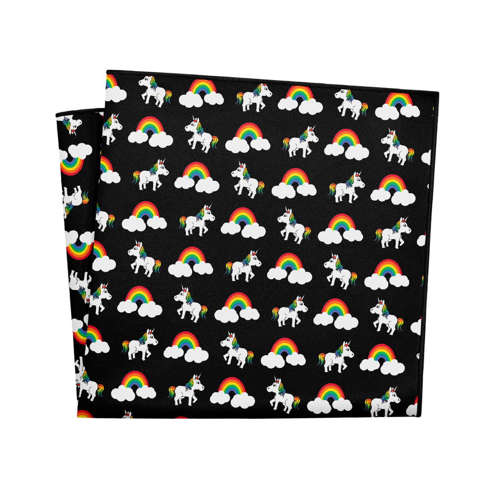 Rainbow Unicorn Pocket Square - 12" Square - Knotty Tie Co.