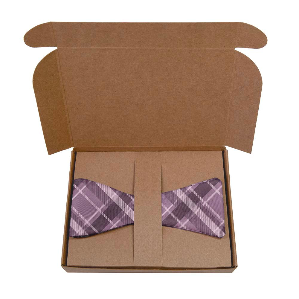 Regal Plaid Bow Tie- Kraft Gift Box Packaging - Knotty Tie Co.
