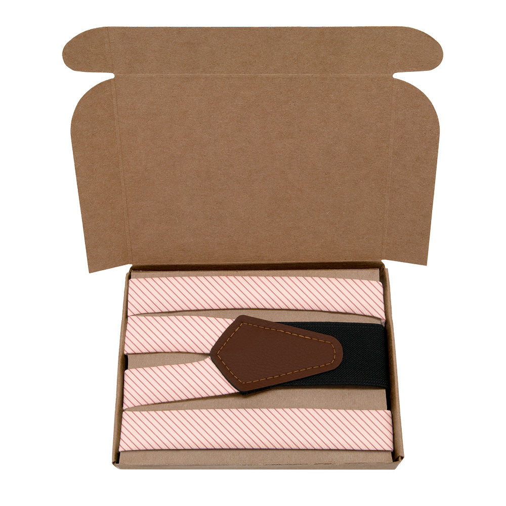 Repp Stripe Suspenders - Kraft Gift Box Packaging - Knotty Tie Co.