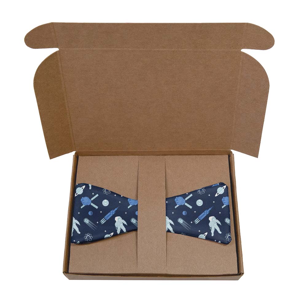 Rocket Man Space Bow Tie- Kraft Gift Box Packaging - Knotty Tie Co.