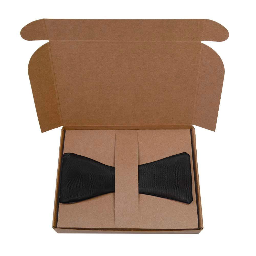 Serif Initials On Strap Monogram Bow Tie- Kraft Gift Box Packaging - Knotty Tie Co.