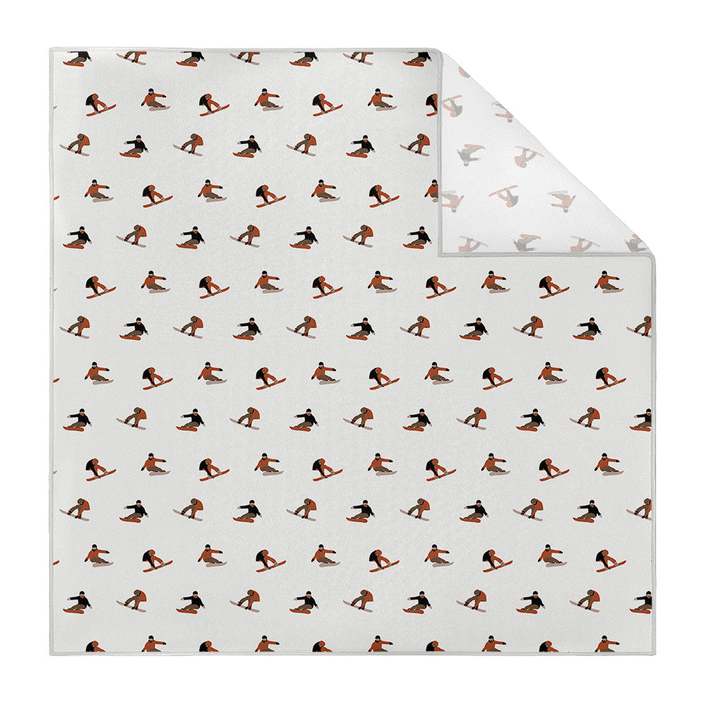 Snowboarding Pocket Square - Printed - Knotty Tie Co.