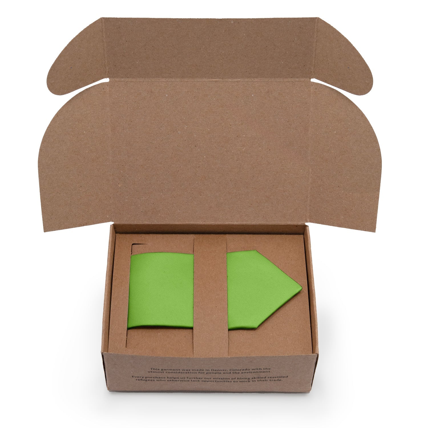 Solid KT Lime Necktie - Packaging - Knotty Tie Co.