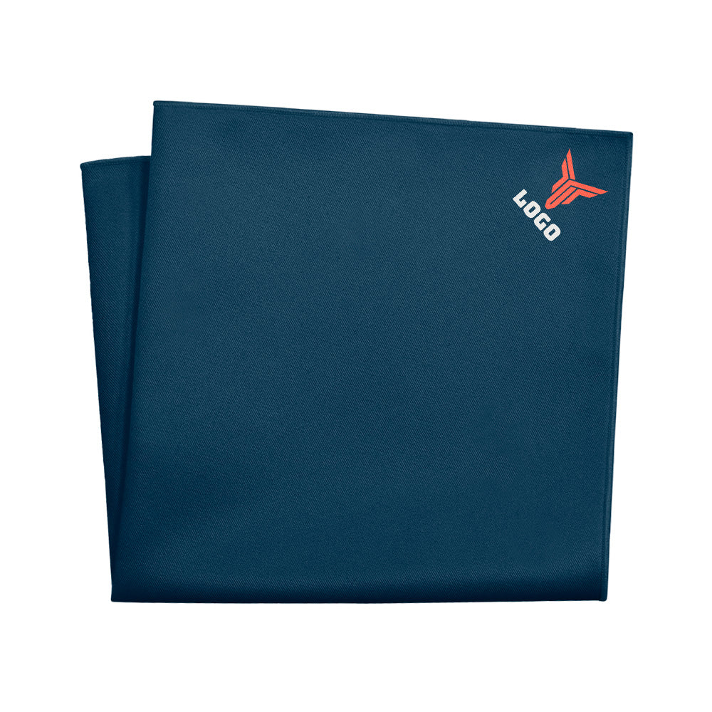 Custom Solid 3 Logo Pocket Square