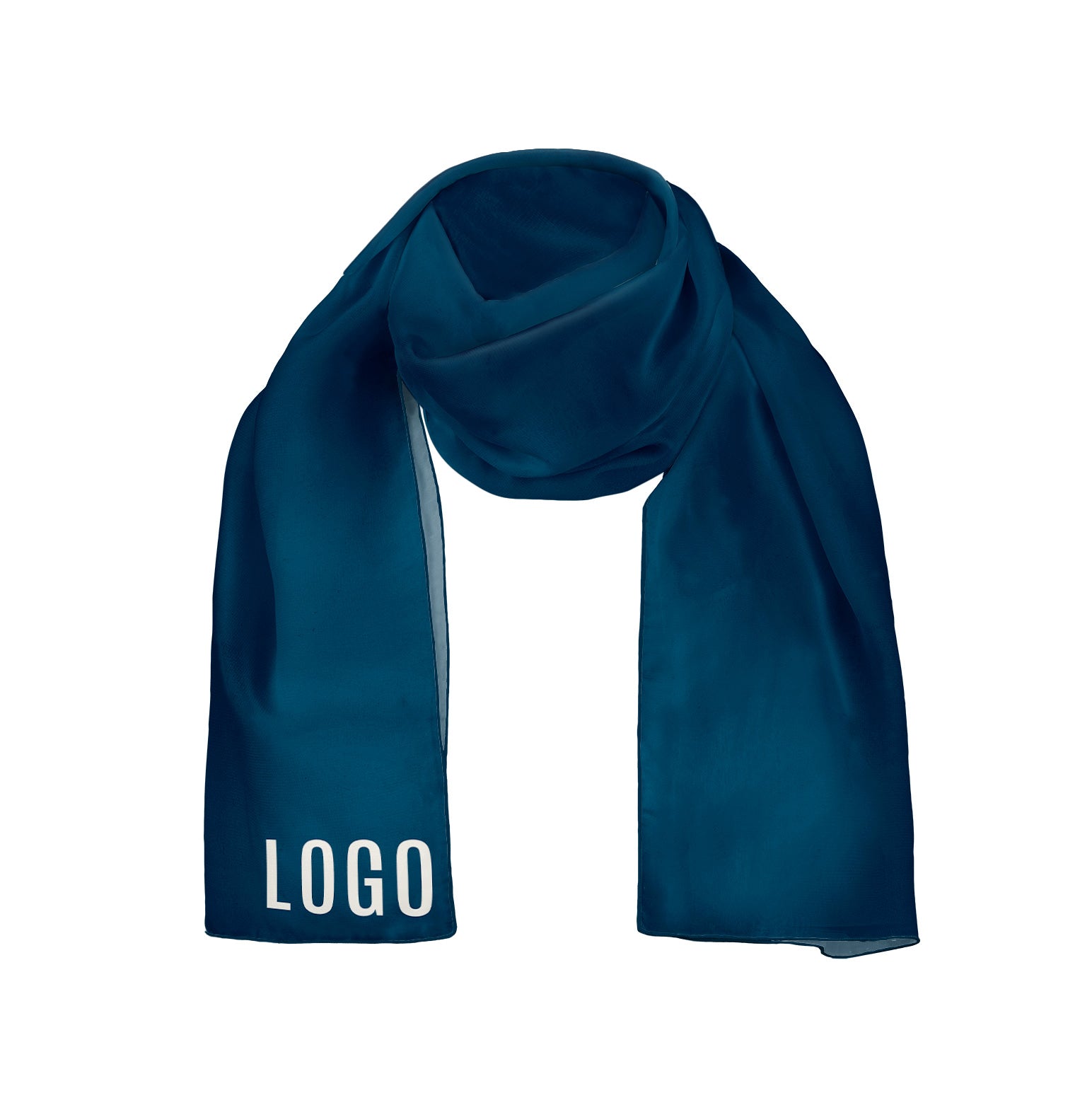 Solid 4 Square Chiffon Logo Scarf - Knotty Tie Co.