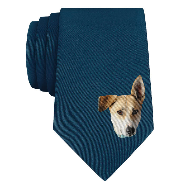 Custom Solid 4 Photo Tie - Rolled - Knotty Tie Co.