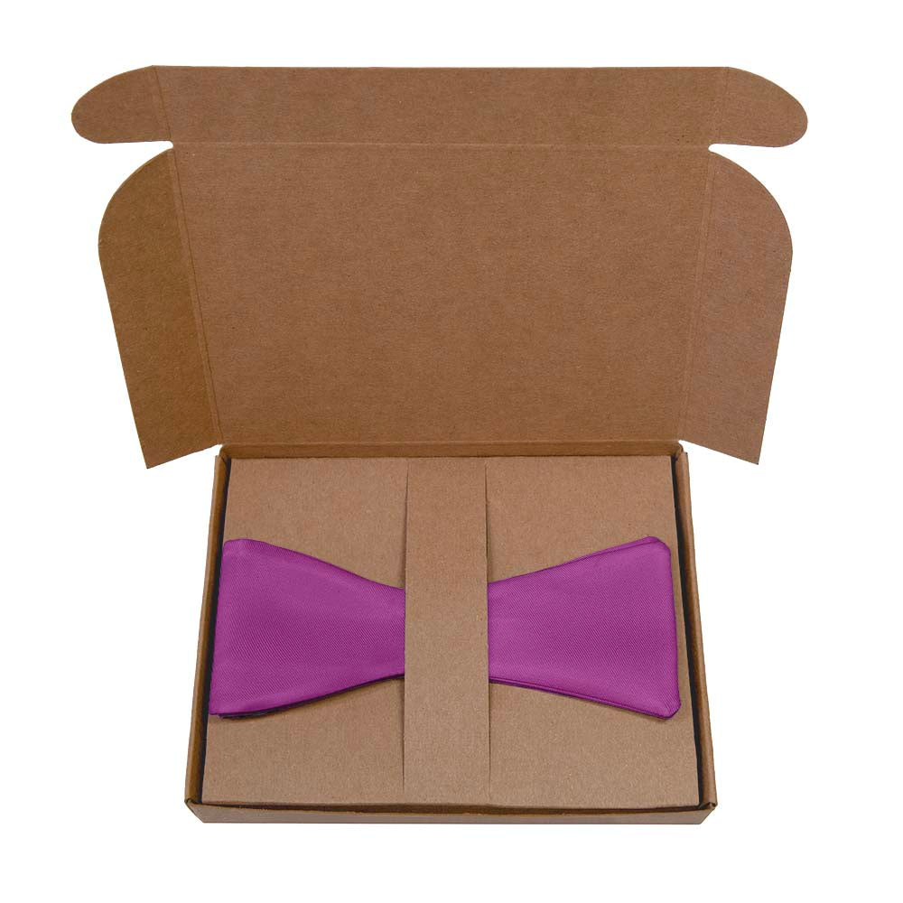 Solid KT Iris Bow Tie- Kraft Gift Box Packaging - Knotty Tie Co.