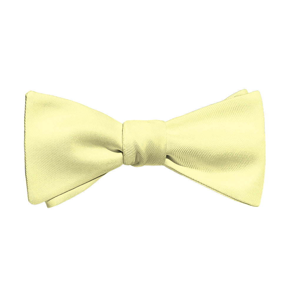 Solid KT Light Yellow Bow Tie - Adult Standard Self-Tie 14-18" -  - Knotty Tie Co.