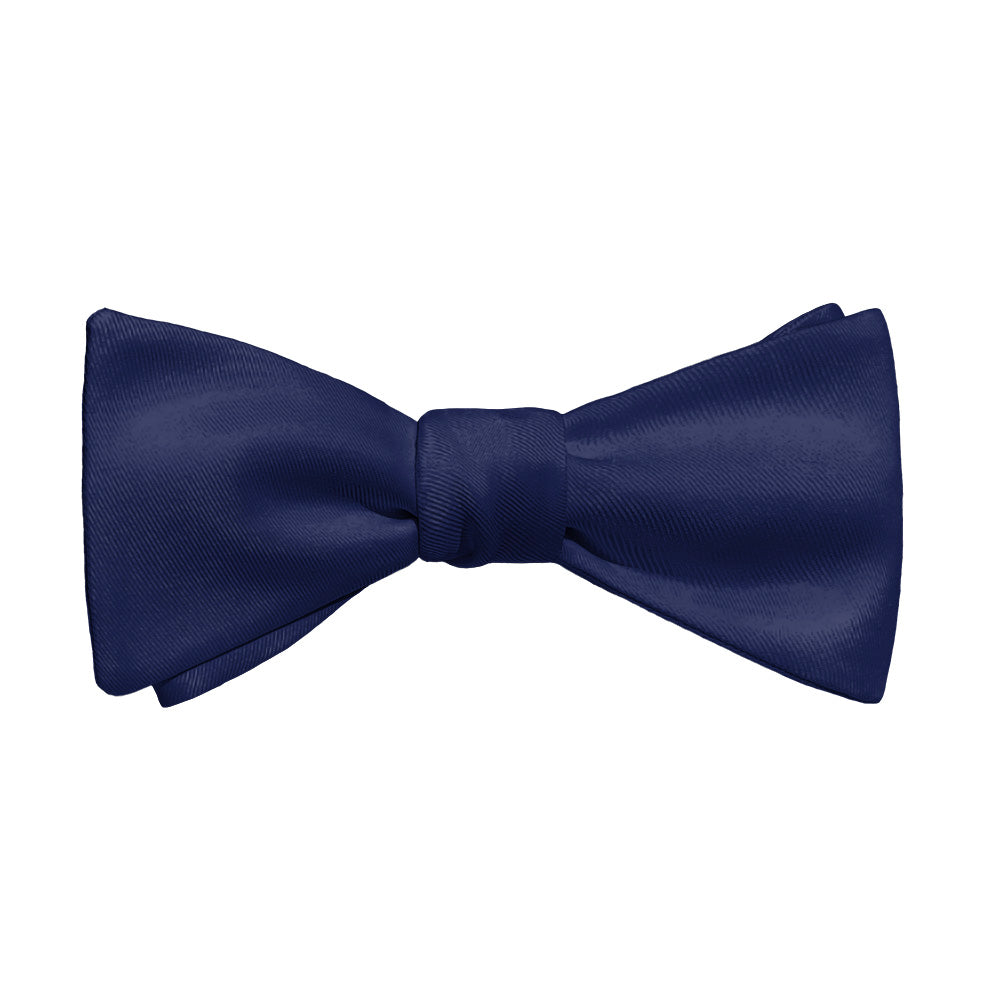 Solid KT Navy Bow Tie - Adult Standard Self-Tie 14-18" - Knotty Tie Co.