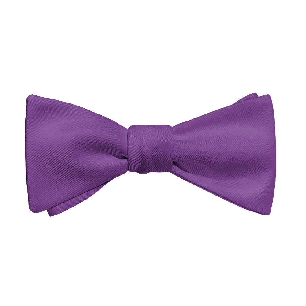 Solid KT Purple Bow Tie - Adult Standard Self-Tie 14-18" - Knotty Tie Co.