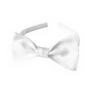 Solid KT White Bow Tie - Kids Pre-Tied 9.5-12.5" -  - Knotty Tie Co.