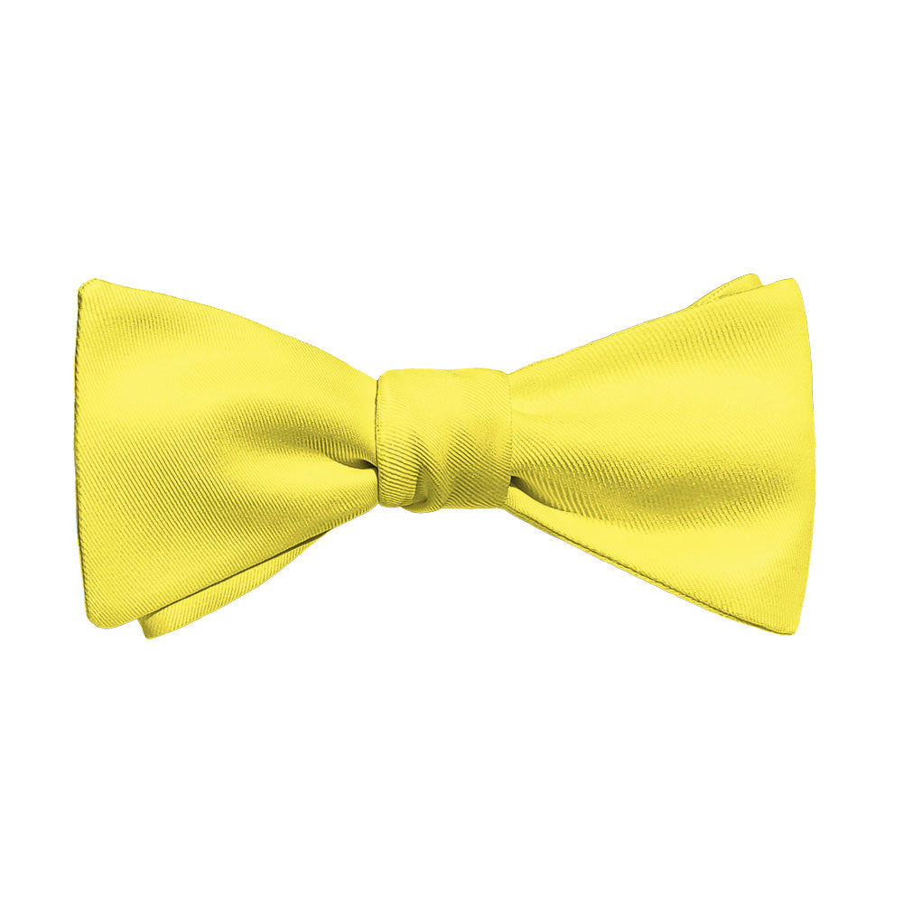 Solid KT Yellow Bow Tie - Adult Standard Self-Tie 14-18" - Knotty Tie Co.