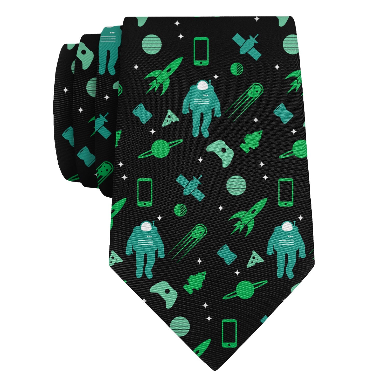 Space Junk Necktie - Rolled - Knotty Tie Co.