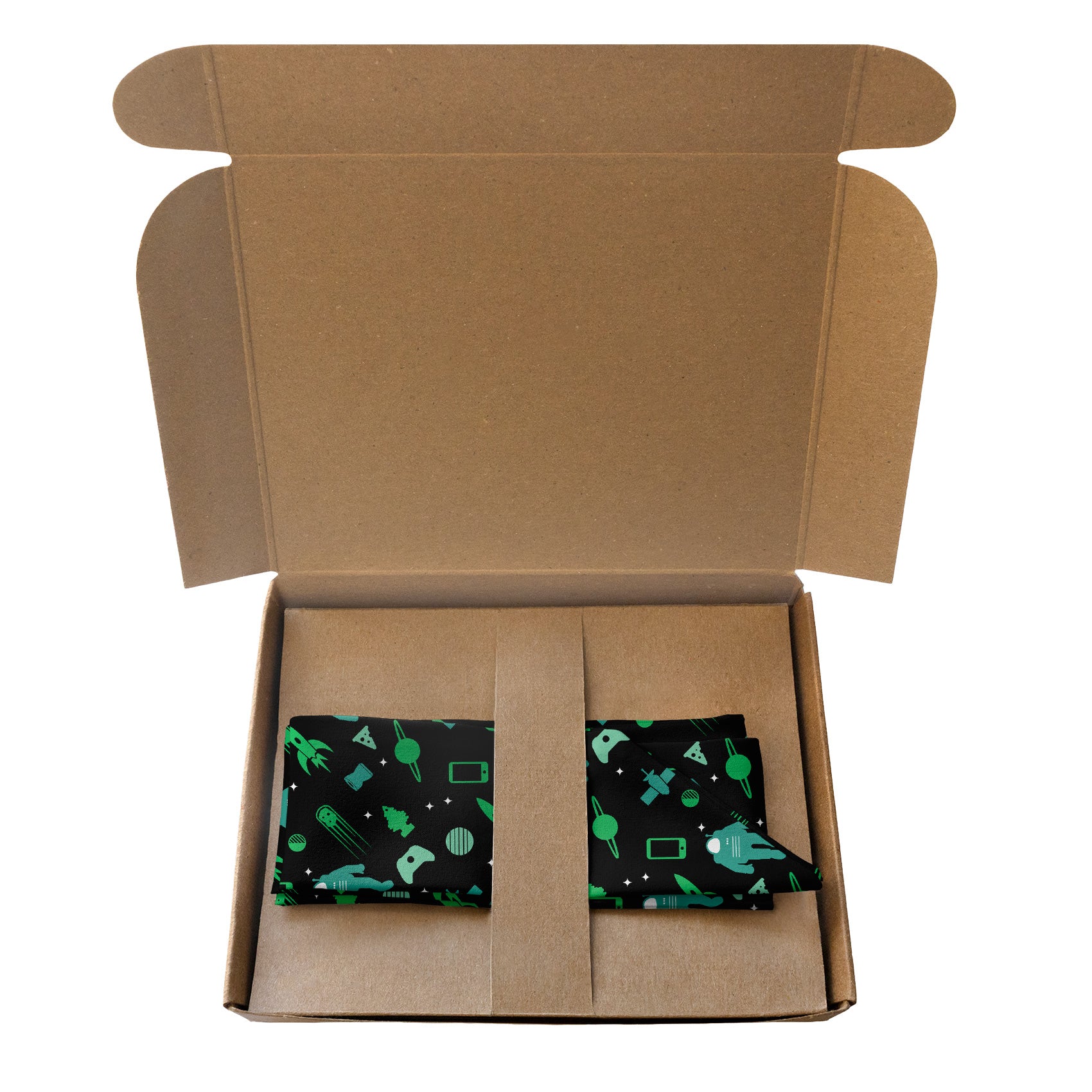 Space Junk Hair Scarf - Packaging - Knotty Tie Co.