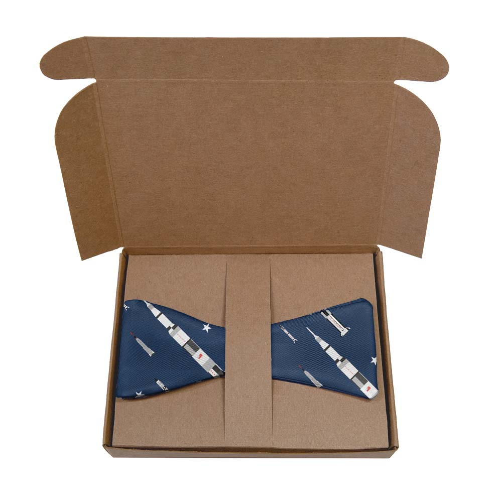 Space Race Bow Tie- Kraft Gift Box Packaging - Knotty Tie Co.