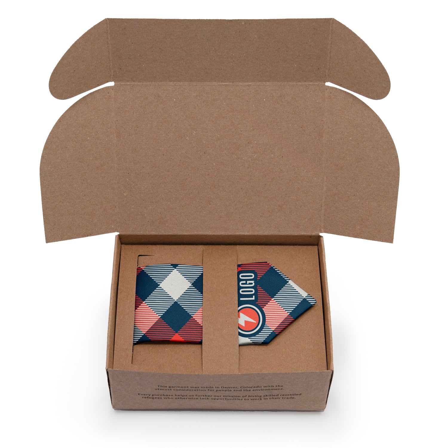 Custom Squared Away 1 Logo Tie - Packaging - Knotty Tie Co.