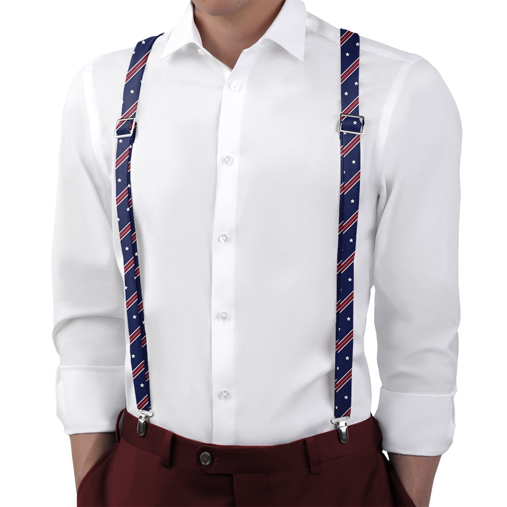 Star Spangled Suspenders - Main View - Knotty Tie Co.