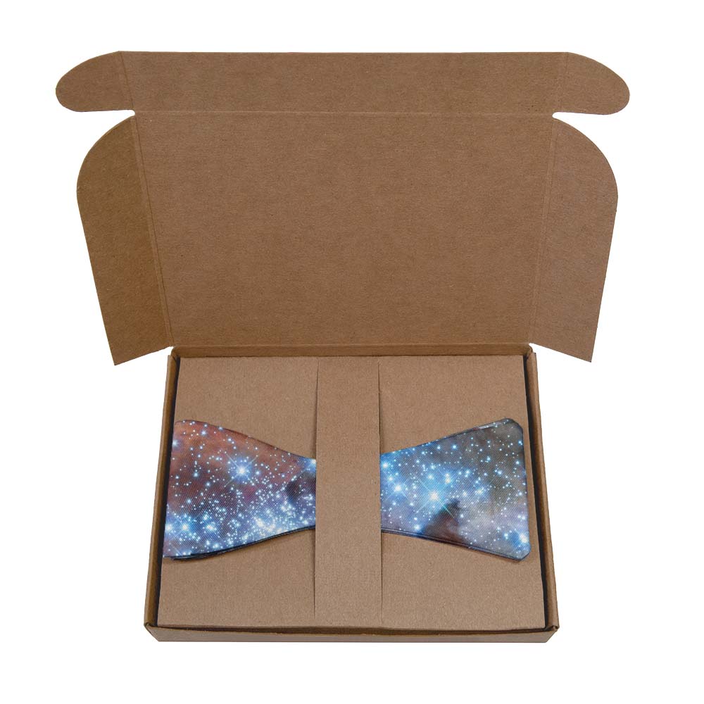 Stars Collide Bow Tie- Kraft Gift Box Packaging - Knotty Tie Co.