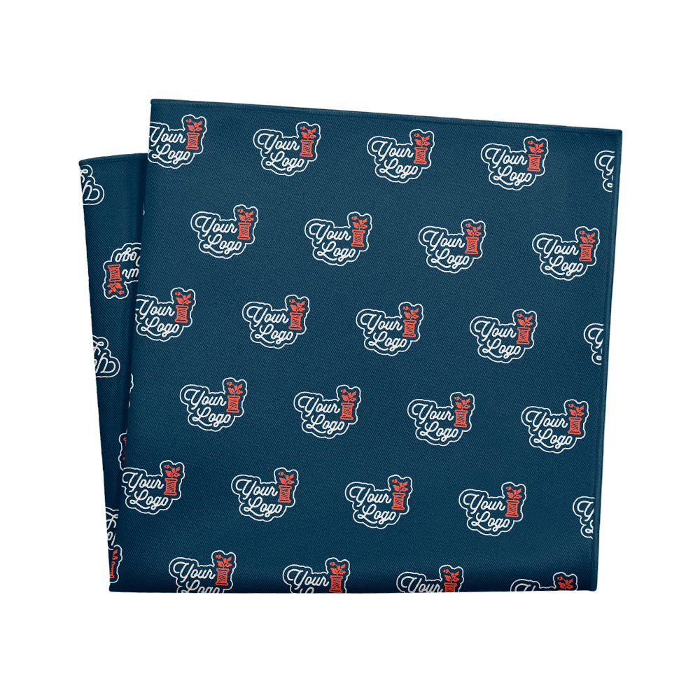 Custom Step & Repeat 1 Logo Pocket Square