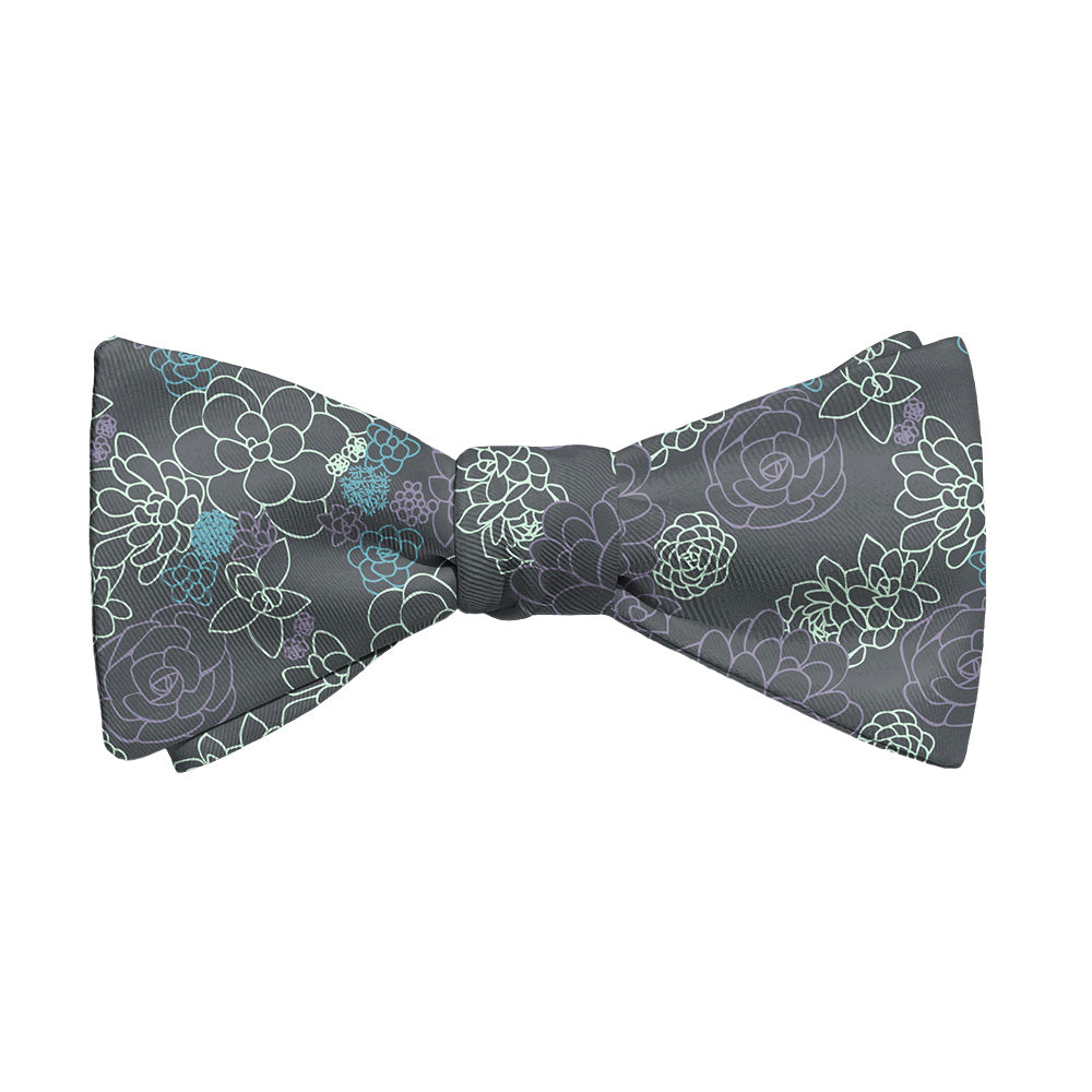 Succulent Cactus Garden Bow Tie - Adult Standard Self-Tie 14-18" - Knotty Tie Co.