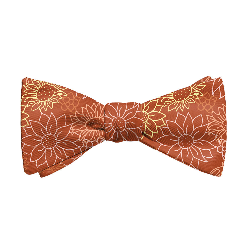Sunflower Garden Bow Tie - Adult Standard Self-Tie 14-18" -  - Knotty Tie Co.