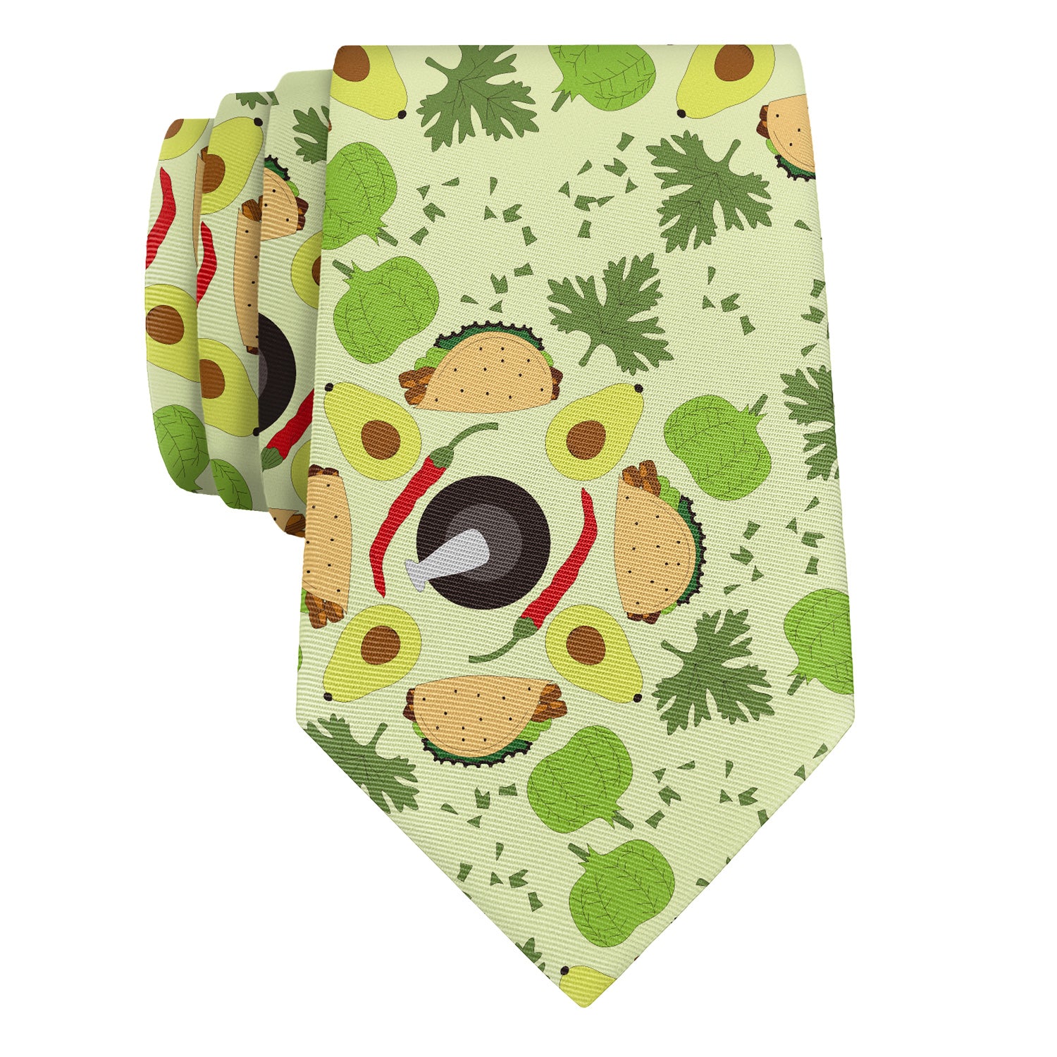 Tacos! Tacos! Tacos! Necktie - Rolled - Knotty Tie Co.