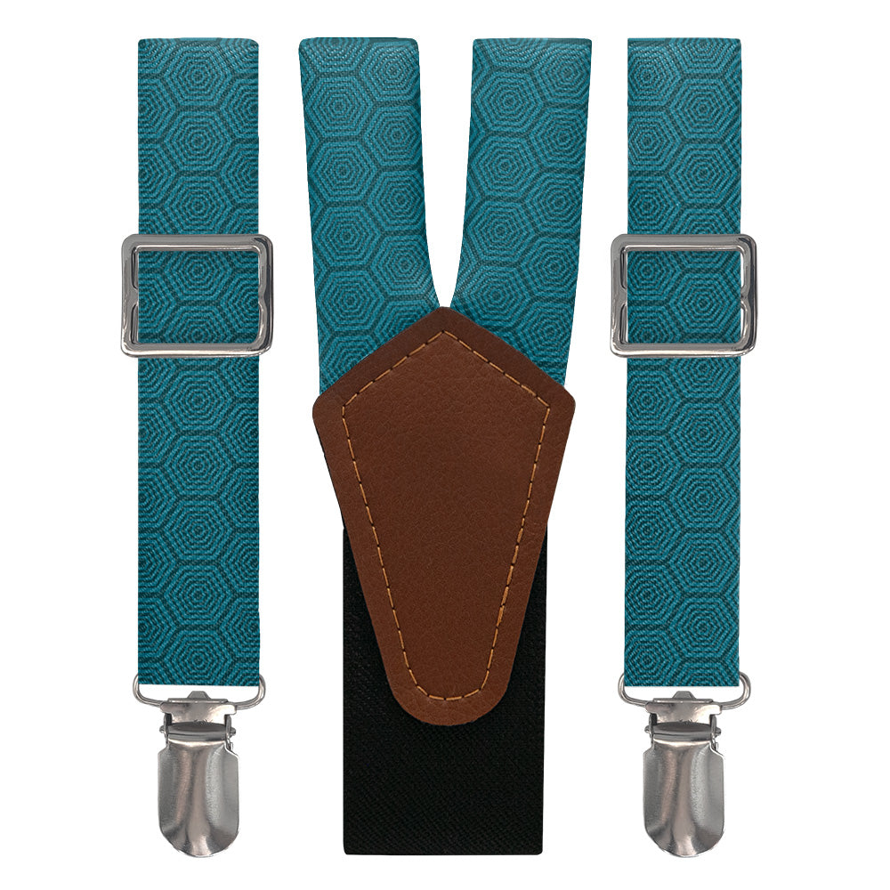 Tortoiseshell Geometric Suspenders - Main View - Knotty Tie Co.