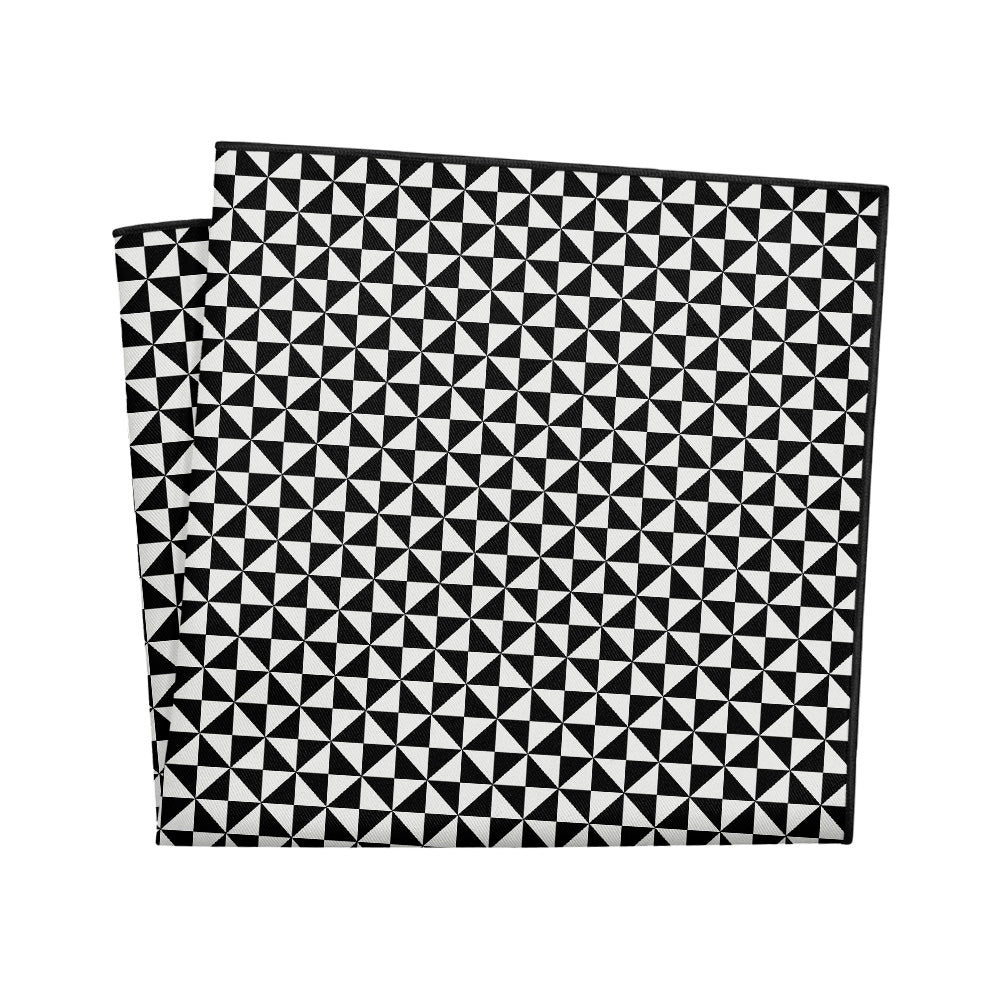 Trokut Checkered Pocket Square - 12" Square - Knotty Tie Co.