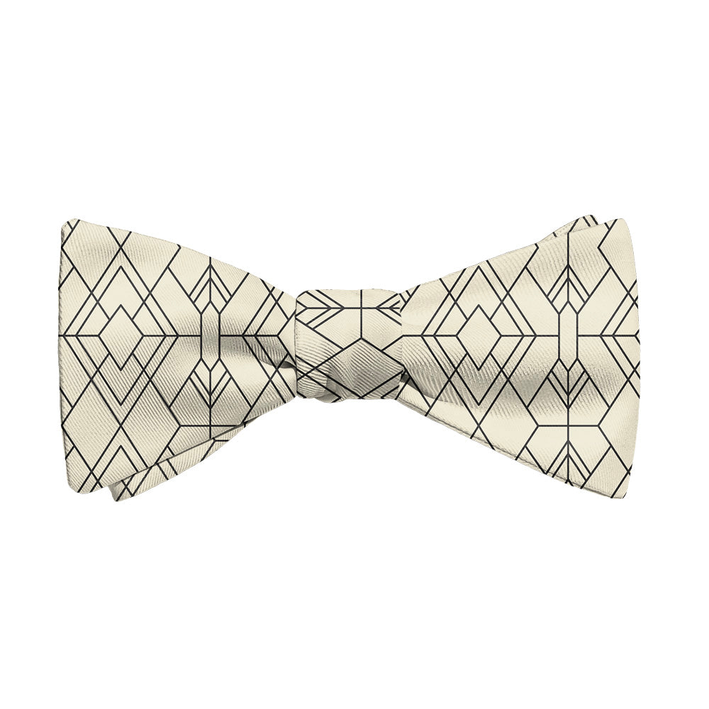 Vintage Deco Bow Tie - Adult Standard Self-Tie 14-18" - Knotty Tie Co.