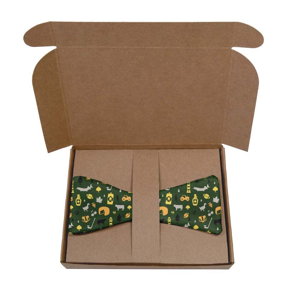Wisconsin State Heritage Bow Tie- Kraft Gift Box Packaging - Knotty Tie Co.