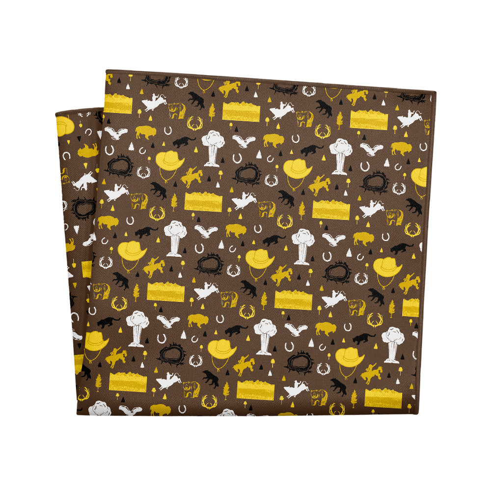 Wyoming State Heritage Pocket Square - 12" Square - Knotty Tie Co.