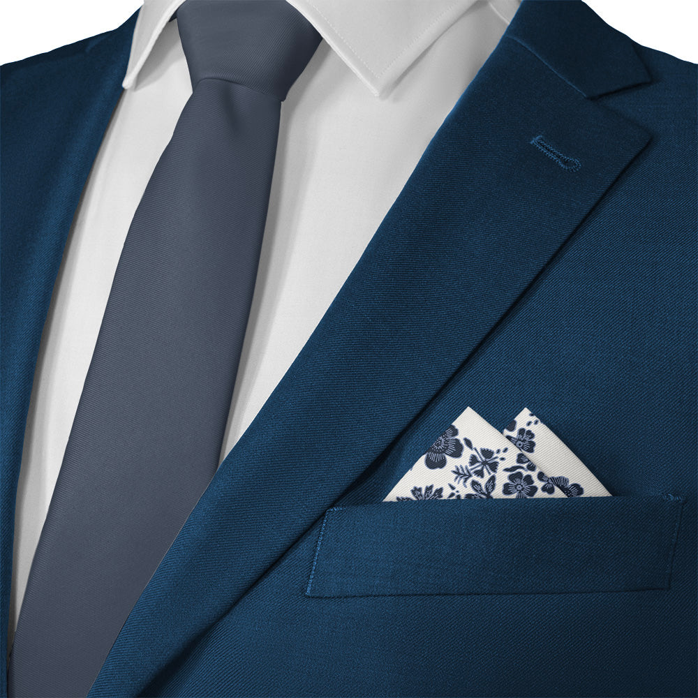 Zak Floral Pocket Square - 12" Square - Knotty Tie Co.