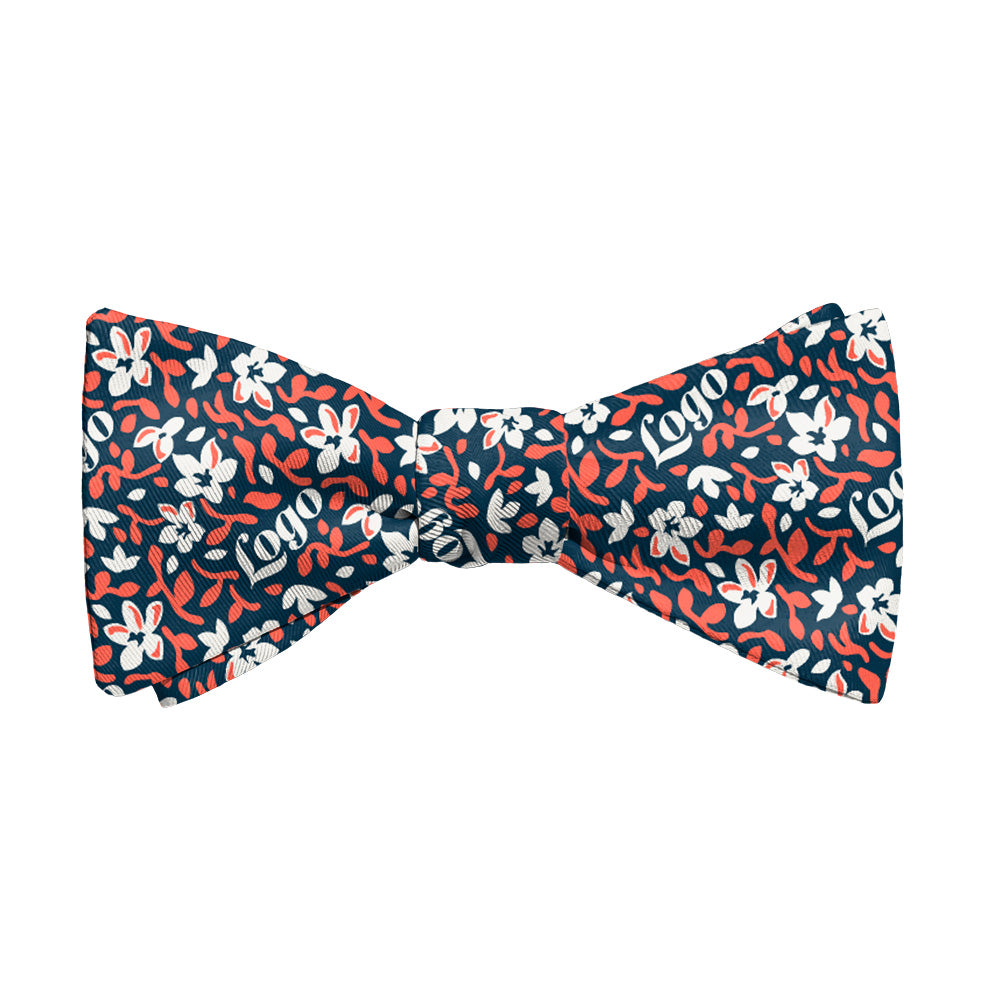 Luke Floral 2 Logo Bow Tie 1 Main - Knotty Tie Co.